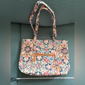 NWOT Vera Bradley Cotton Vera Tote Bag in the Enchanted Mandala pattern